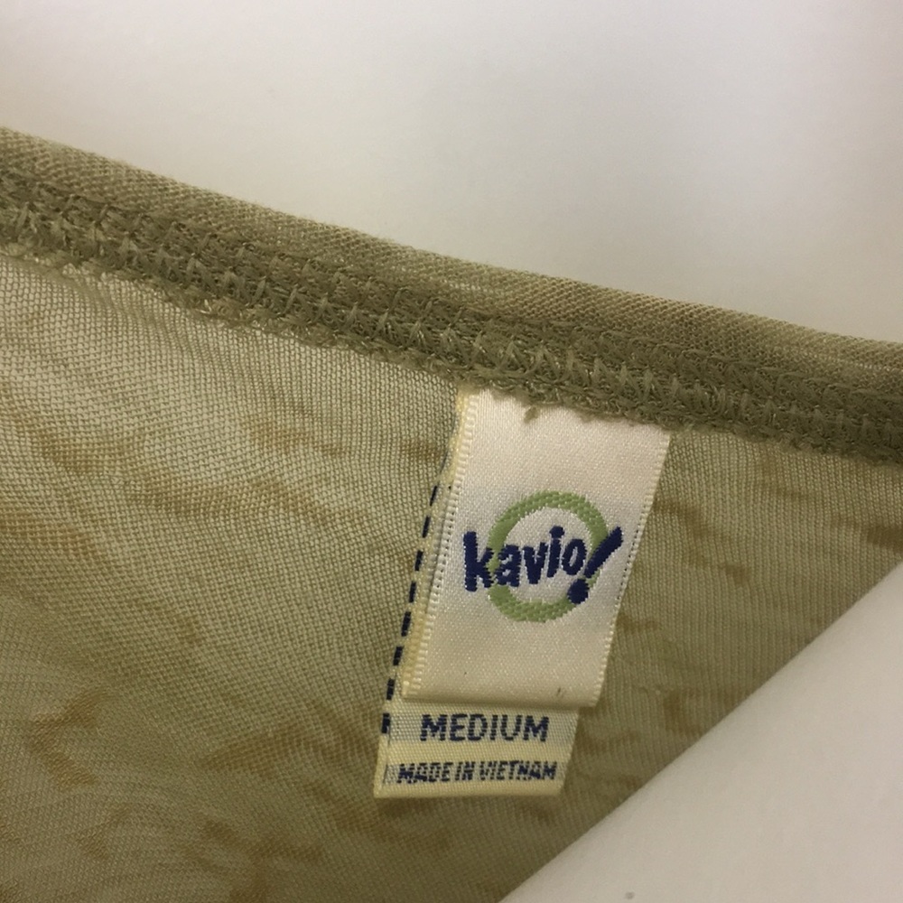 KAVIO Olive Green Sheer Burnout Long Sleeve Dancer Graphic Top Size M Y2K Ballet - Picture 2 of 3